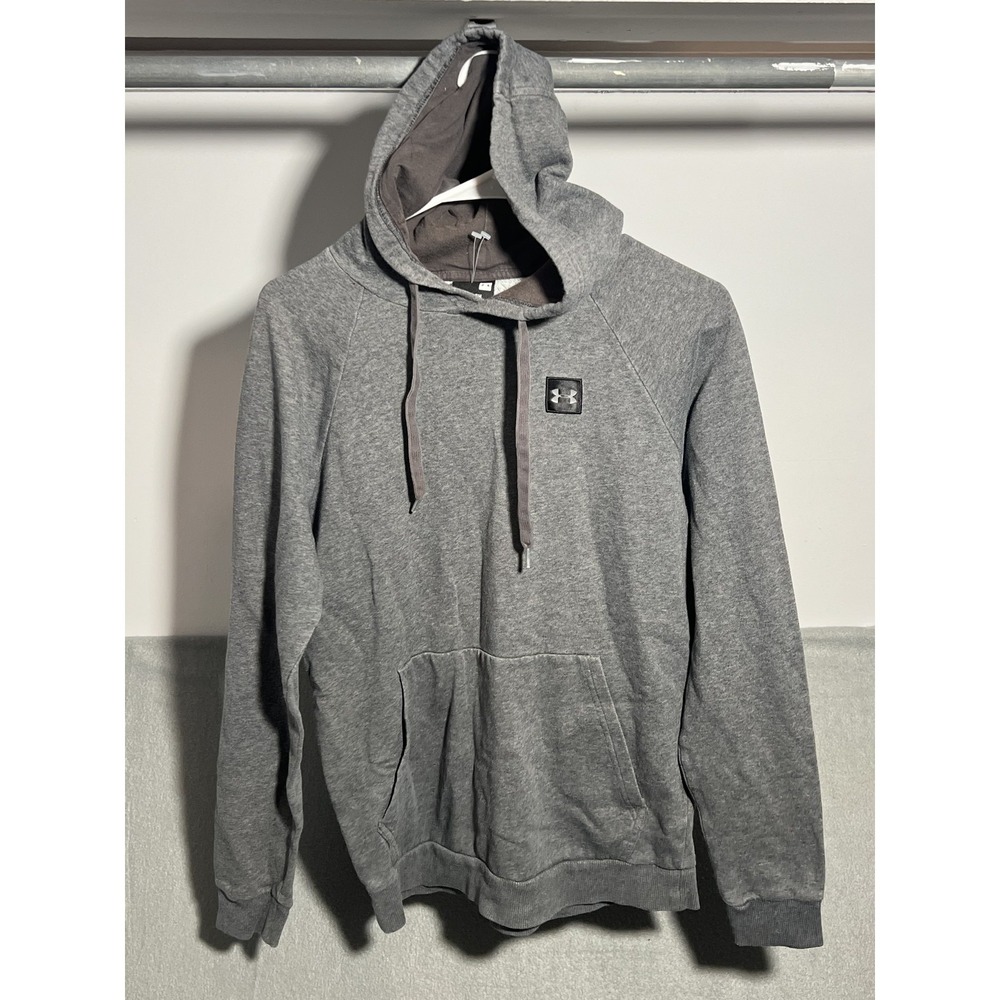 Under Armour Men's SM Small Grey Pullover Hoodie Sweatshirt Activewear Logo